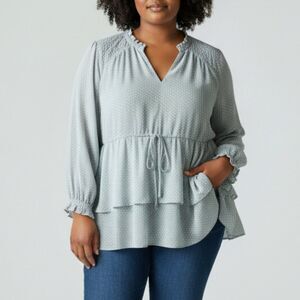 Torrid Women's Crinkle Chiffon Drawstring Blouse